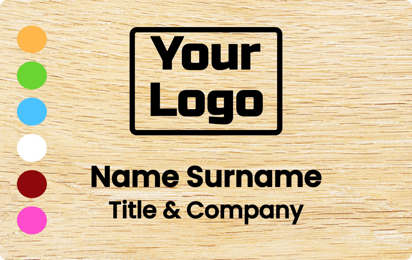 Natural Bamboo NFC Business Card (Colour Printed) - Tag My Link