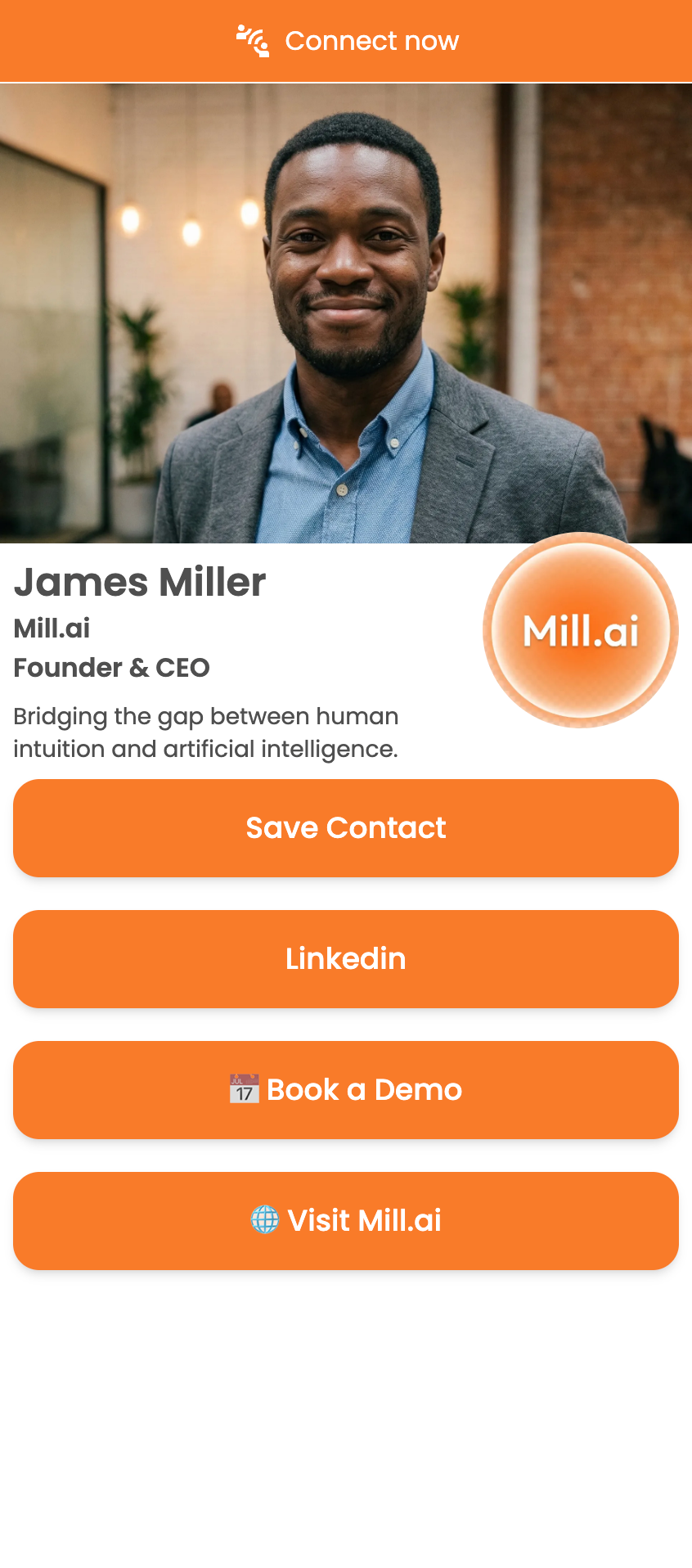 Tag My Link mobile profile editor - add action buttons