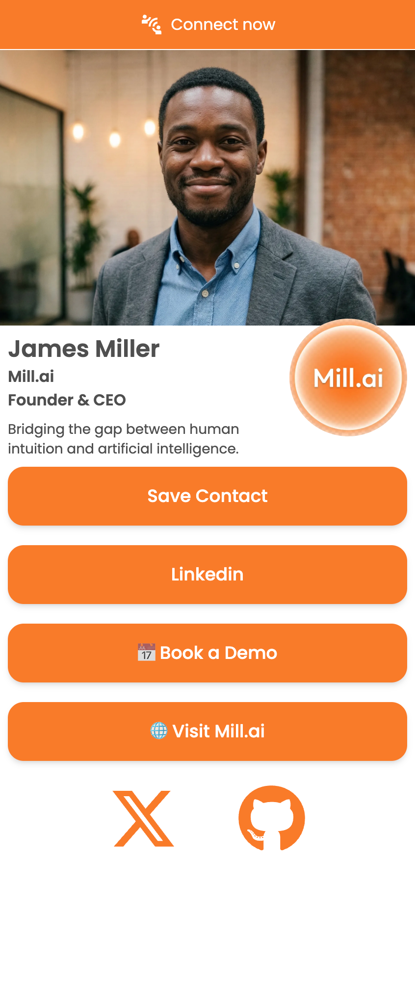 Tag My Link mobile profile editor - add social media links